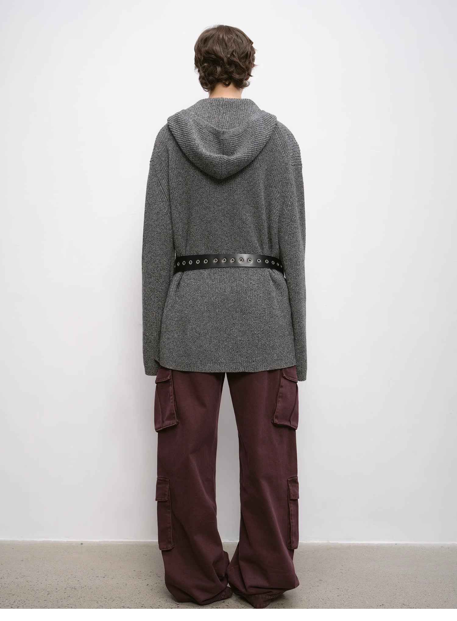 Women's zipper round neck wool hoodie oversized sweater Boyfriend Fit cozy long sleeve,"Autumn Ticket" - variant_title