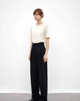Wool Blend High - Waisted Slimming Suit Pants for Women - variant_title