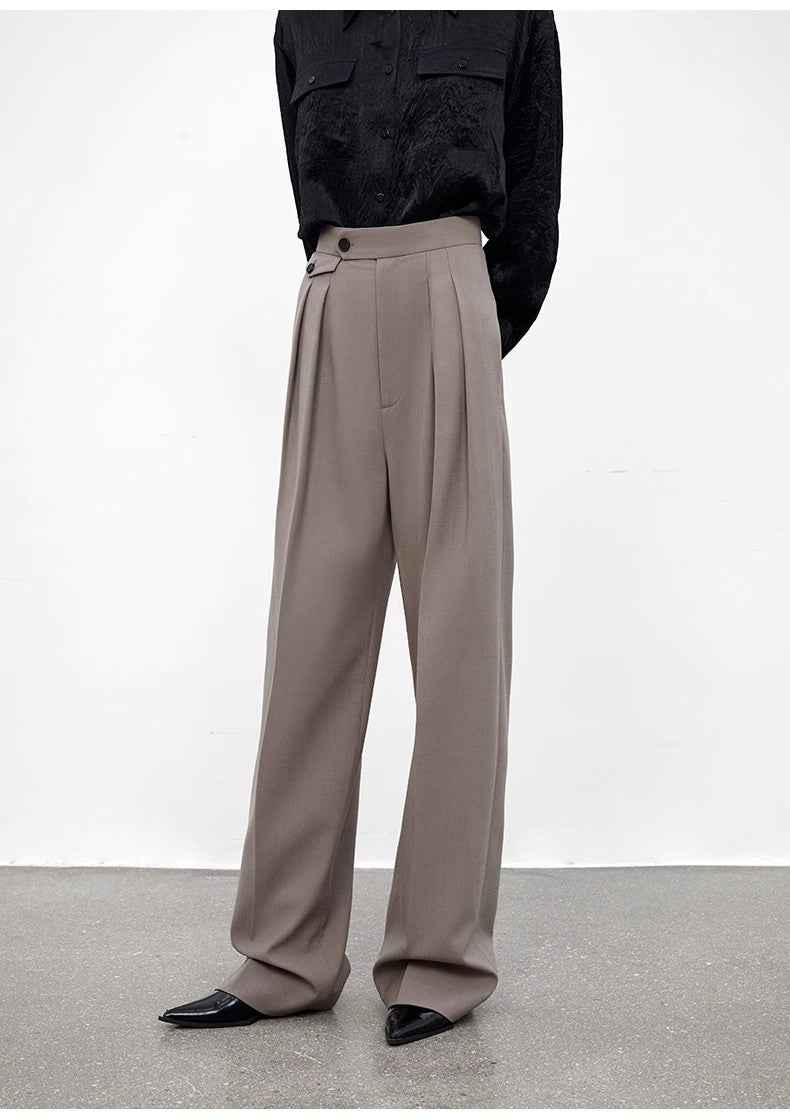 Wool Blend High - Waisted Slimming Suit Pants for Women - variant_title