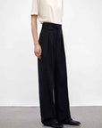 Wool Blend High - Waisted Slimming Suit Pants for Women - variant_title