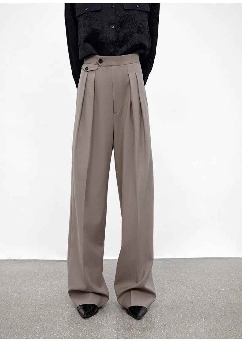 Wool Blend High - Waisted Slimming Suit Pants for Women - variant_title