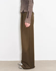"Workplace Ladies" Fashionable drapey single pleat skinny wide - leg mid - low waist casual pants for women - variant_title