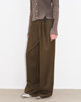 "Workplace Ladies" Fashionable drapey single pleat skinny wide - leg mid - low waist casual pants for women - variant_title