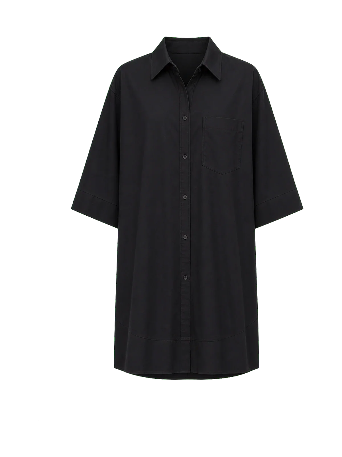 Black paneled pullover shirt transparent product image