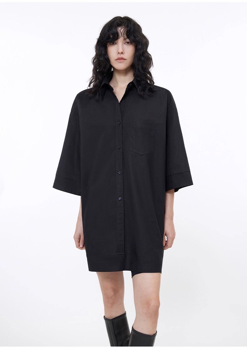 Workplace Siren Style College Style Silhouette Splicing Fashion Design Pullover Shirt - variant_title