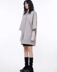 Workplace Siren Style College Style Silhouette Splicing Fashion Design Pullover Shirt - variant_title