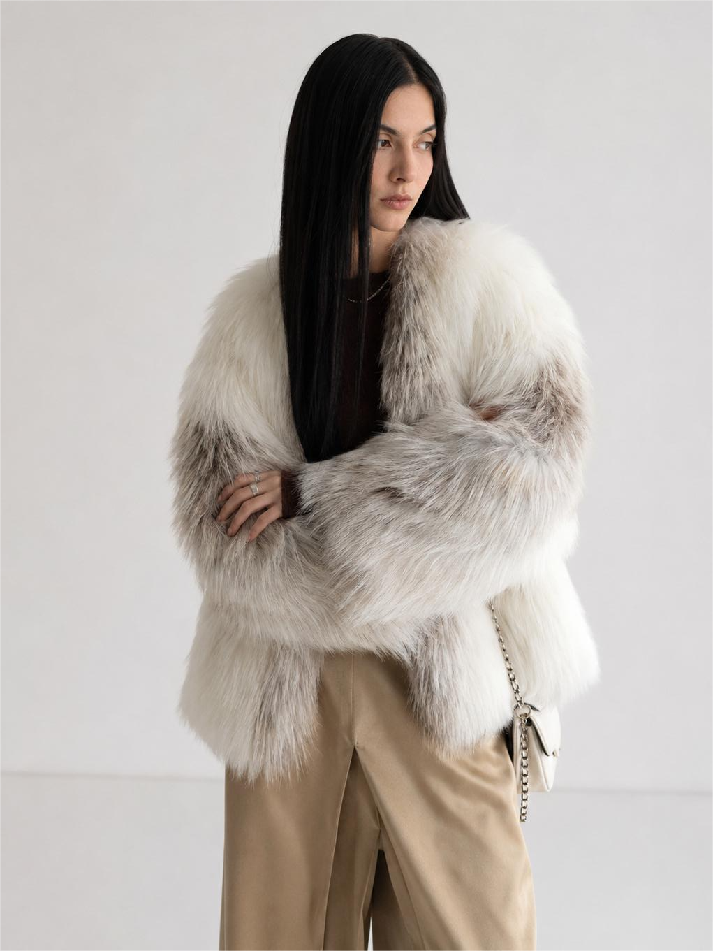 Yukino Dream colorful Finnish fox fur coat product image 13