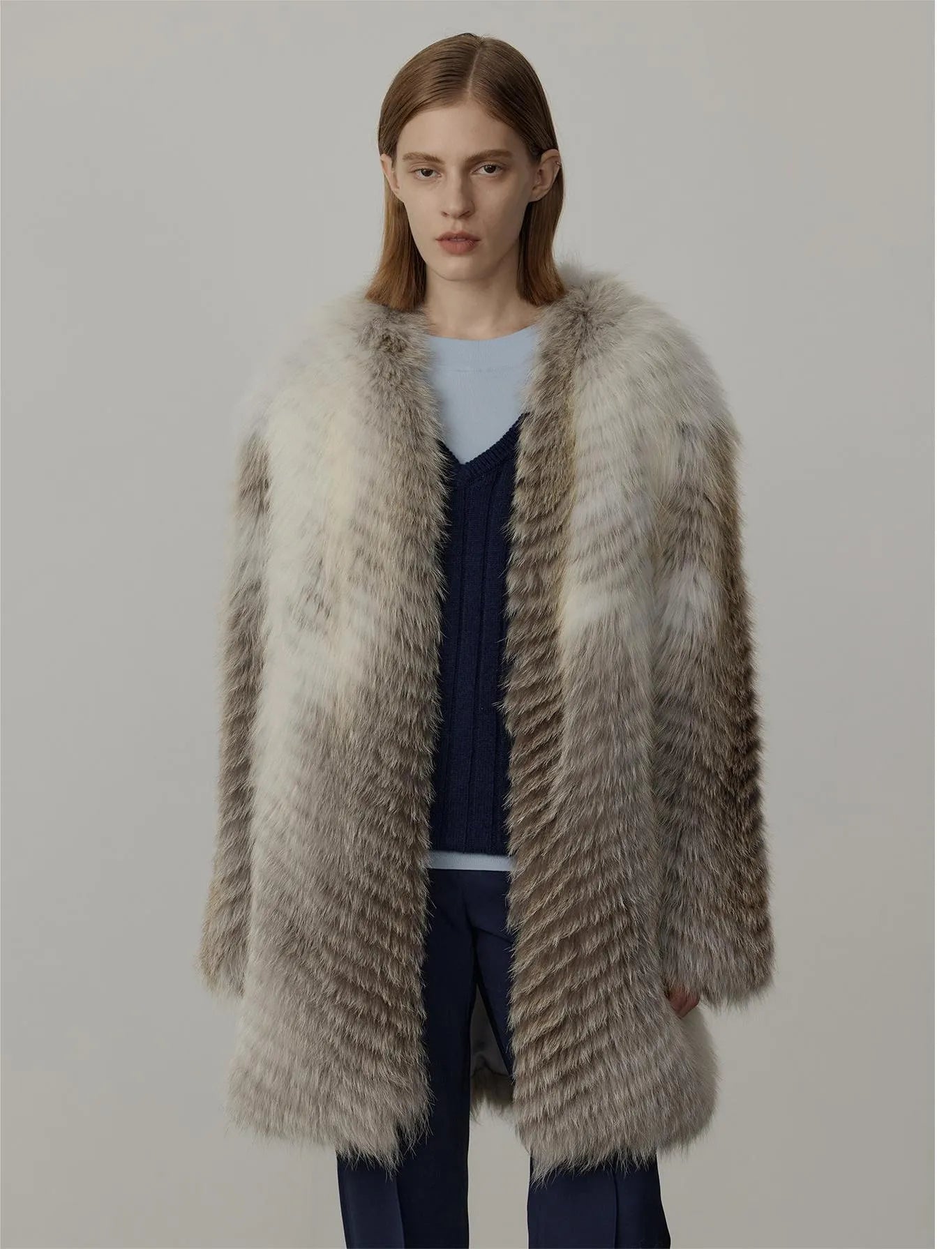Yukino Dream colorful Finnish fox fur coat product image 19
