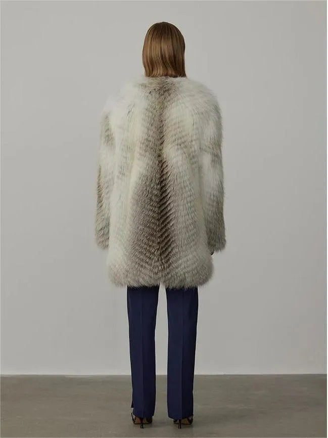Yukino Dream colorful Finnish fox fur coat product image 20