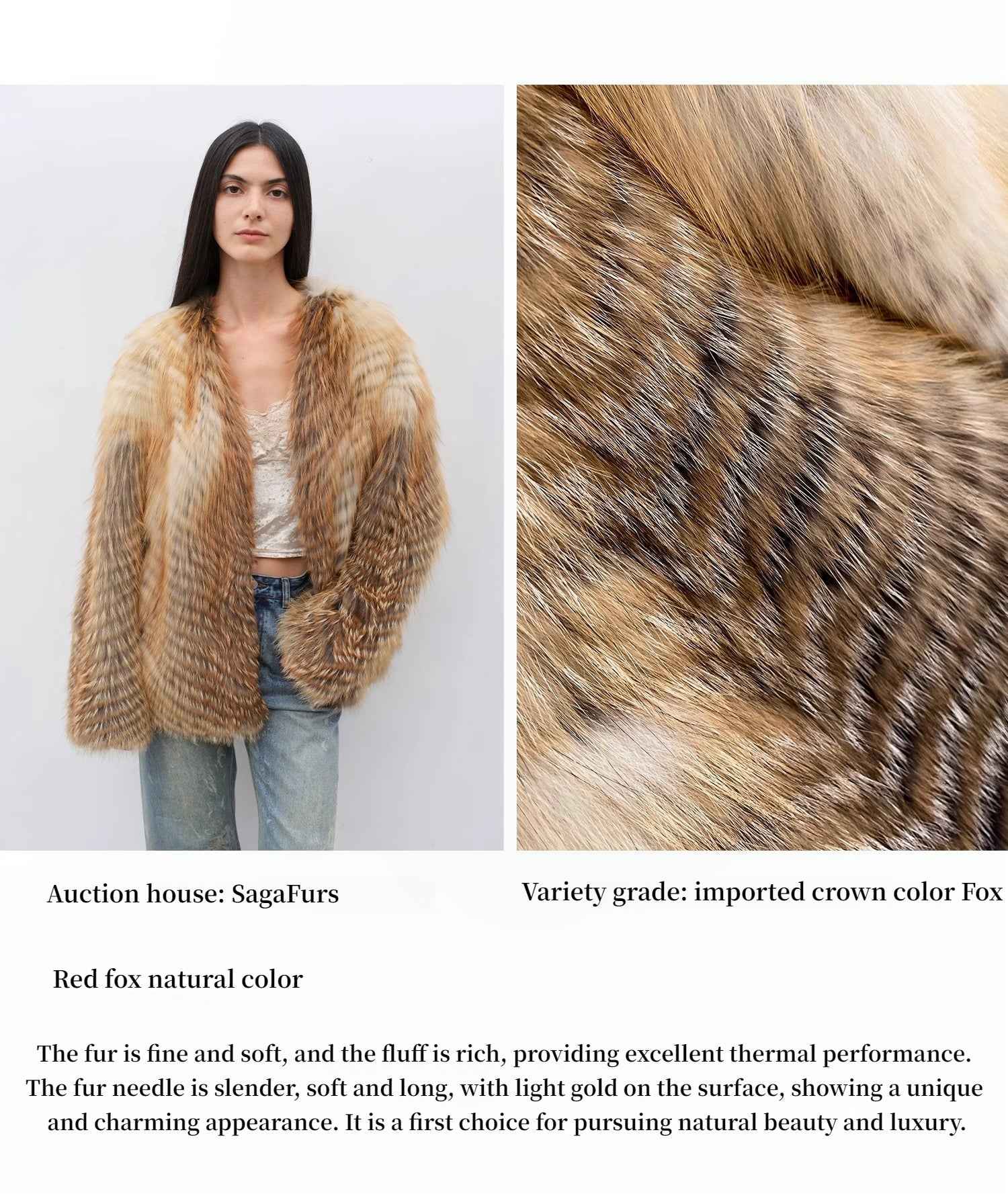 Yukino Dream Imported Colorful Fox Fur Coat from Finland - variant_title