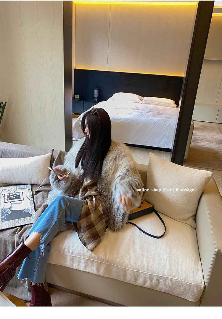 Yukino Dream Imported Colorful Fox Fur Coat from Finland - variant_title