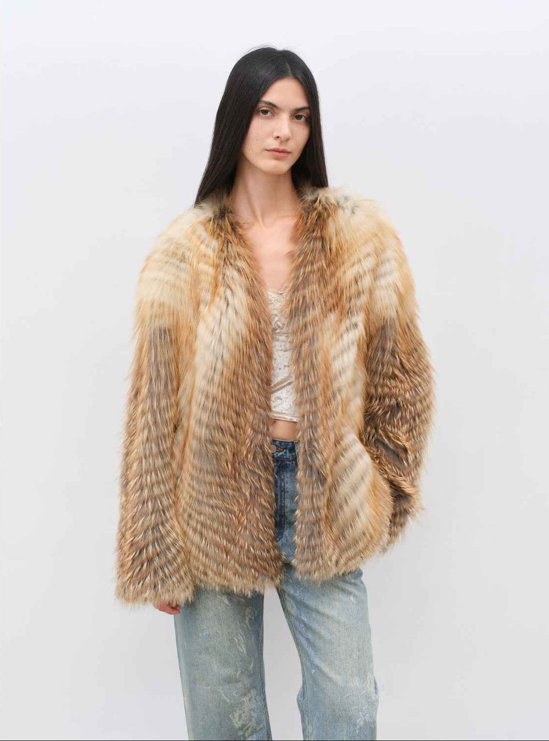 Yukino Dream Imported Colorful Fox Fur Coat from Finland - variant_title