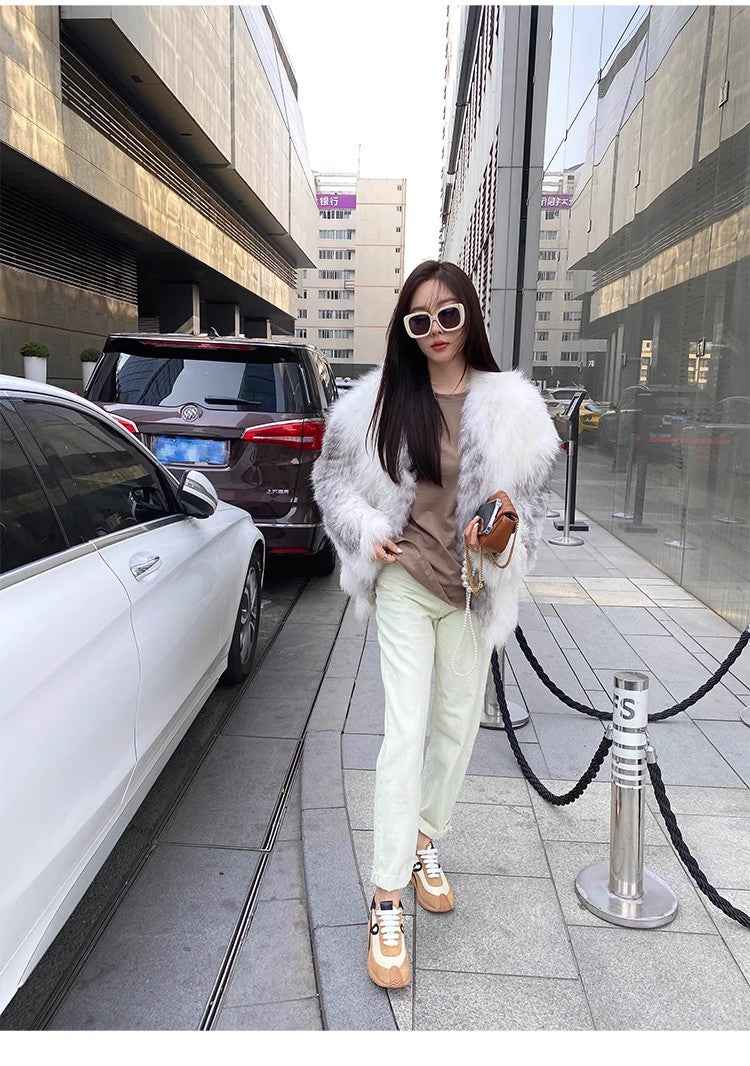 Yukino Dream Imported Colorful Fox Fur Coat from Finland - variant_title