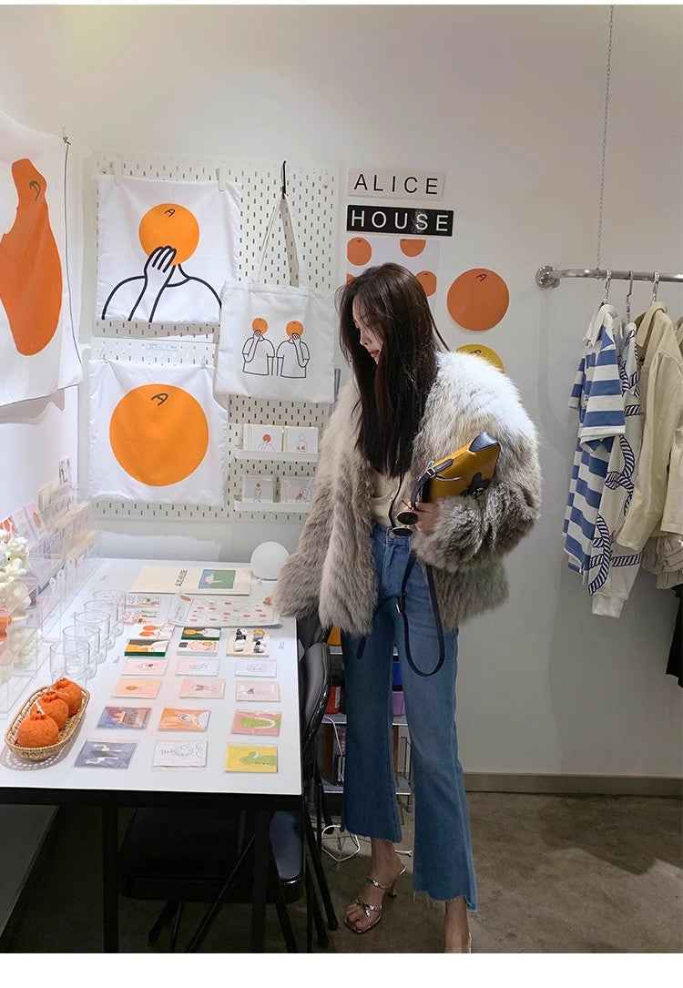 Yukino Dream Imported Colorful Fox Fur Coat from Finland - variant_title