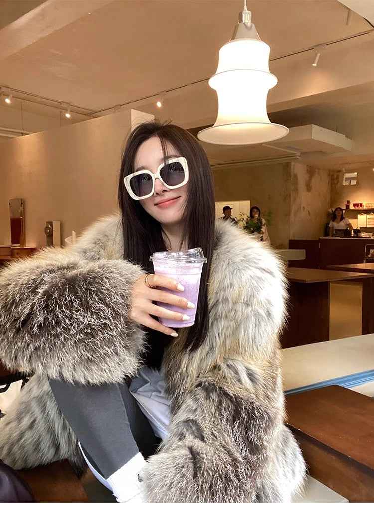 Yukino Dream Imported Colorful Fox Fur Coat from Finland - variant_title