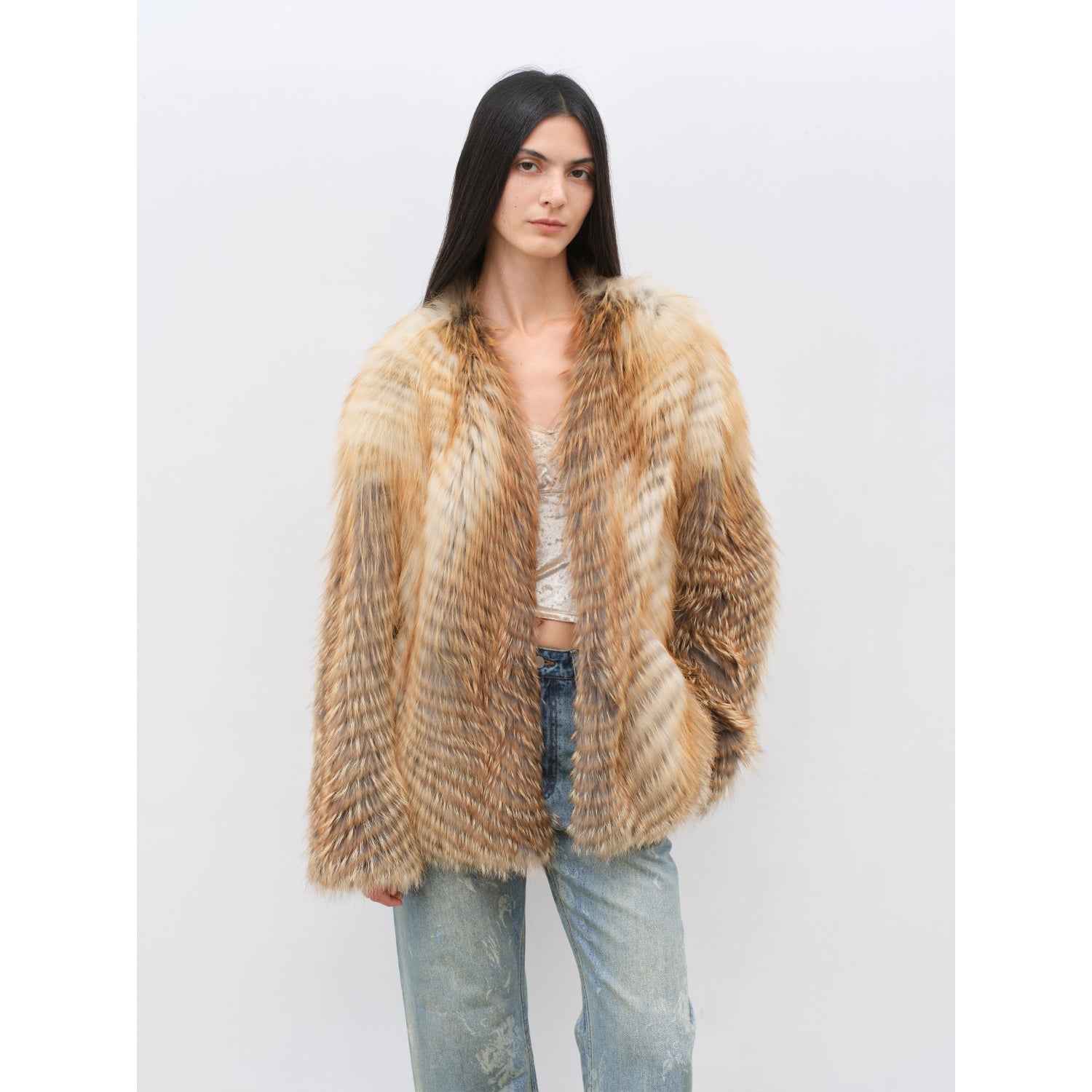 Yukino Dream Imported Colorful Fox Fur Coat from Finland - variant_title