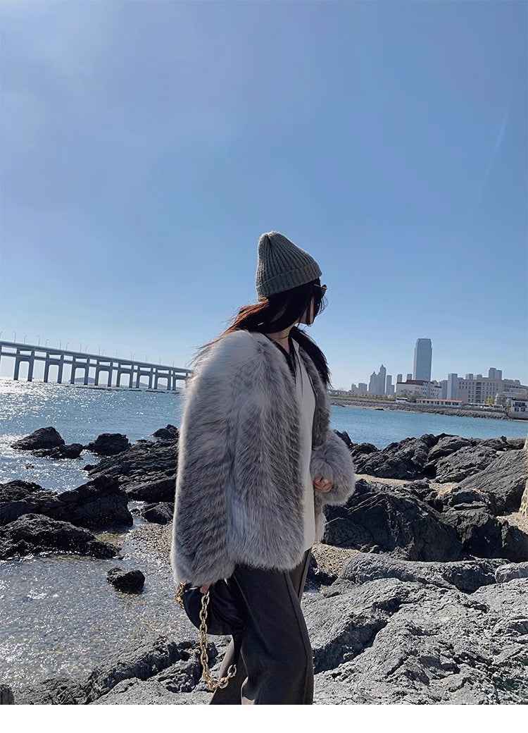 Yukino Dream Imported Colorful Fox Fur Coat from Finland - variant_title