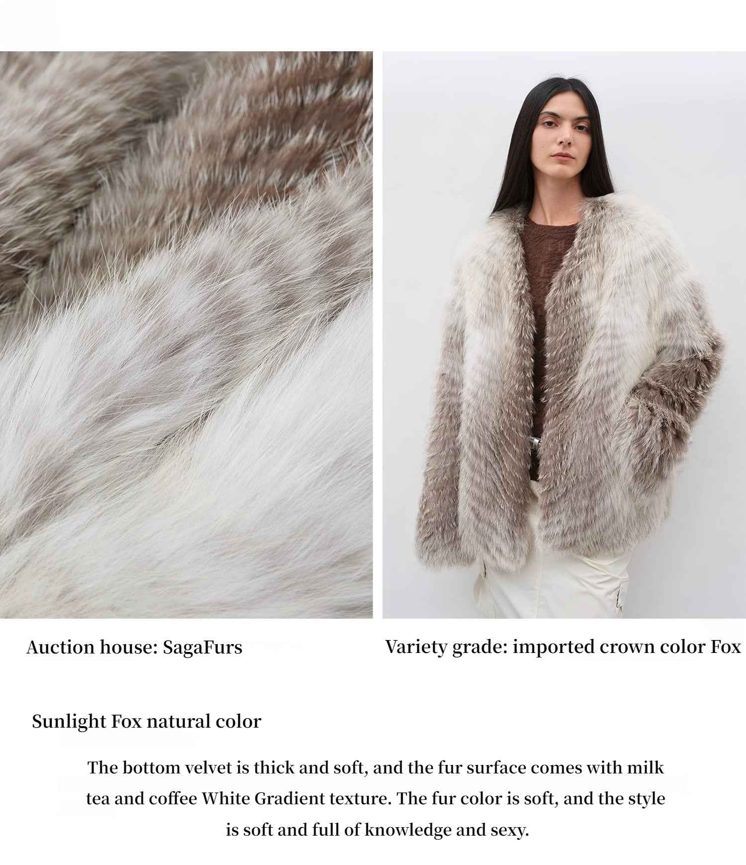 Yukino Dream Imported Colorful Fox Fur Coat from Finland - variant_title
