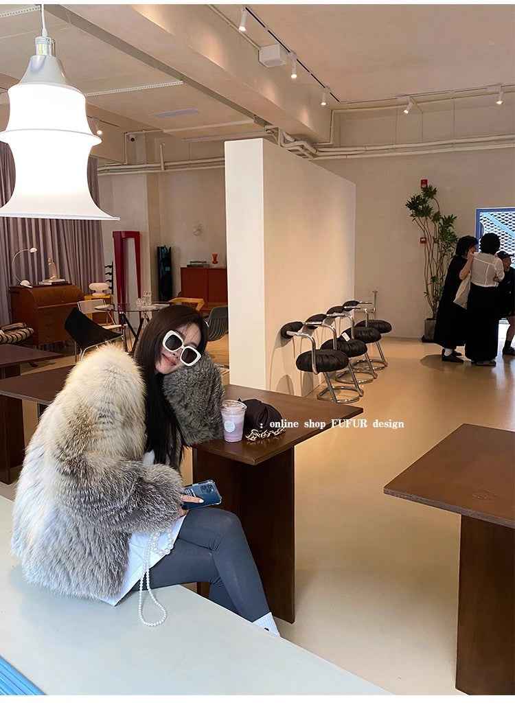 Yukino Dream Imported Colorful Fox Fur Coat from Finland - variant_title