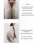 Yukino Dream fox fur coat V-neck design and silhouette details