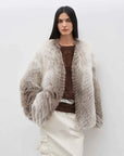 Yukino Dream Sunlight Fox natural color coat, front model view